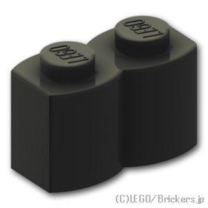 レゴ ブロック パーツ ばら売り #30136 ブロック 1 x 2 - 丸太：ブラック | LEGOの部品｜brickers