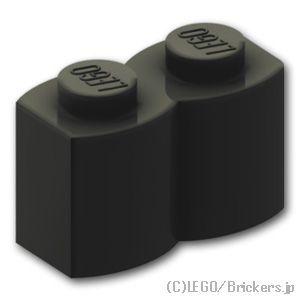 レゴ パーツ ばら売り #30136 ブロック 1 x 2 - 丸太：ブラック | LEGOの部品