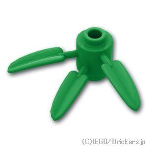 レゴ 植物 パーツ ばら売り #30176 植物ブロック 1 x 1 ラウンド 竹（葉3枚：グリーン...