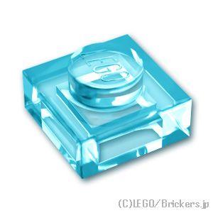 レゴ パーツ ばら売り #3024 プレート 1 x 1：トランスライトブルー | LEGOの部品