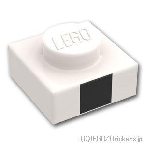 レゴ パーツ ばら売り #3024pb010 プレート 1 x 1 - 黒い四角：ホワイト | LEGOの部品｜brickers