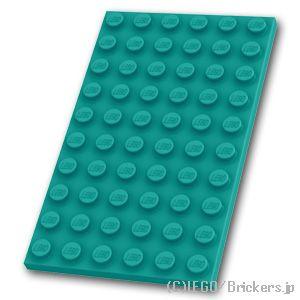 レゴ パーツ ばら売り #3033 プレート 6 x 10：ダークターコイズ | LEGOの部品