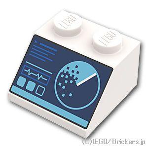 レゴ パーツ ばら売り #3039pb132 スロープ 45°2 x 2 - ソナー画面：ホワイト ...