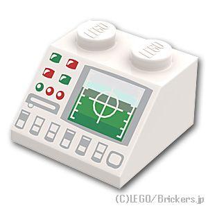 レゴ パーツ ばら売り #3039pb41 スロープ 45°2 x 2 - レーダー：ホワイト | ...