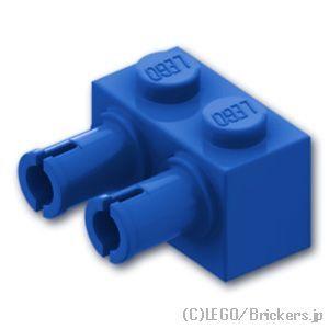レゴ パーツ ばら売り #30526 ブロック 1 x 2 - 2ピン：ブルー | LEGOの部品