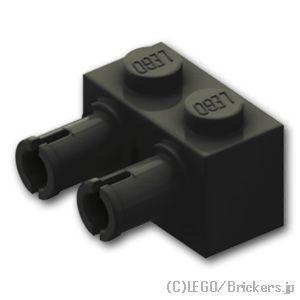 レゴ パーツ ばら売り #30526 ブロック 1 x 2 - 2ピン：ブラック | LEGOの部品