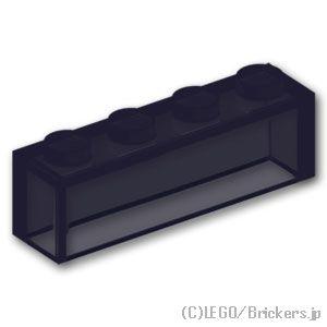レゴ パーツ ばら売り #3066 ブロック 1 x 4 - ボトムチューブ無し：トランスブラック ...