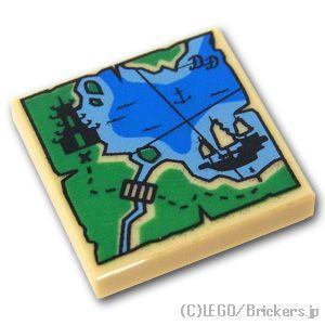 レゴ パーツ ばら売り #3068pb1098 タイル 2 x 2 - ニンジャゴーの地図 パゴダと...