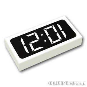 レゴ パーツ ばら売り #3069px5 タイル 1 x 2 - デジタル時計 “12：ホワイト |...