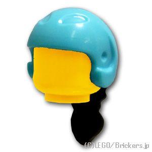レゴ パーツ 髪 ばら売り #30926 ミニフィグ - スキーヘルメット とポニーテール：ブラック...