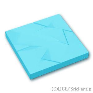 レゴ パーツ ばら売り #3160 ブロック 6 x 6 x 2/3 - クリスタル：ミディアムアズ...