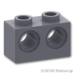 レゴ パーツ ばら売り #32000 テクニック ブロック 1 x 2 - 2ホール：ダークグレー | LEGOの部品