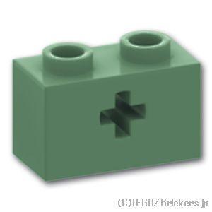 レゴ パーツ ばら売り #32064 テクニック ブロック 1 x 2 - 軸穴：サンドグリーン |...