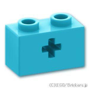 レゴ パーツ ばら売り #32064 テクニック ブロック 1 x 2 - 軸穴：ミディアムアズール...
