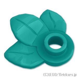 レゴ パーツ ばら売り #32607 葉っぱ - ラウンド プレート 1 x 1：ダークターコイズ ...