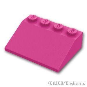 レゴ パーツ ばら売り #3297 スロープ 33° 3 x 4：マゼンタ | LEGOの部品