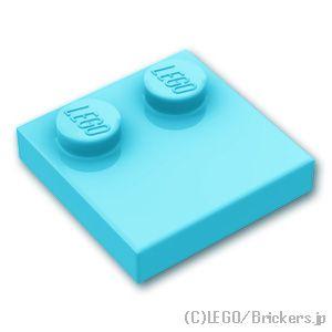 レゴ パーツ ばら売り #33909 タイル 2 x 2 - エッジスタッド：ミディアムアズール |...