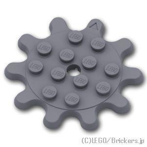 レゴ パーツ ばら売り #35443 プレート ラウンド 4 x 4 - ギア 歯車10歯：ダークグ...