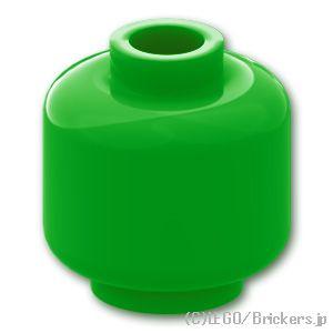 レゴ パーツ ばら売り #3626 ミニフィグ プレーンヘッド：ブライトグリーン | LEGOの部品