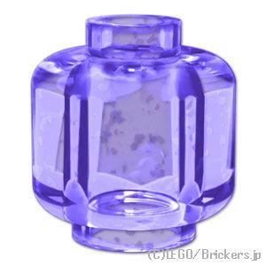 レゴ パーツ ばら売り #3626 ミニフィグ プレーンヘッド：グリッタートランスパープル | LE...