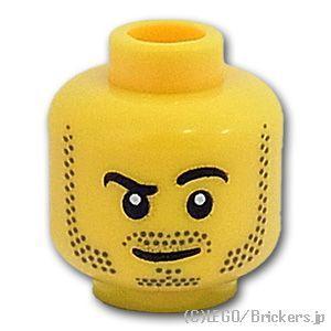 レゴ 頭 パーツ ばら売り 3626c ミニフィグ ヘッド 無精ひげと片眉上げ イエロー Legoの部品 ミニフィギュア 顔 3626cpb1965 024 レゴブロック専門店ブリッカーズ 通販 Yahoo ショッピング