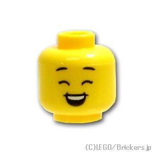 レゴ 頭 パーツ ばら売り #3626c ミニフィグ デュアルヘッド - 黒い眉毛の太った顔の大笑い...