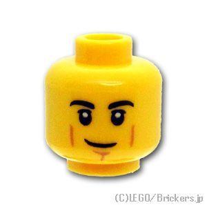 レゴ 頭 パーツ ばら売り #3626c ミニフィグ ヘッド - 頬がこけたスマイル：イエロー | ...
