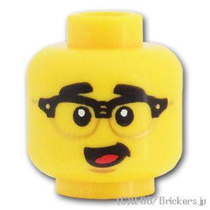 レゴ パーツ ばら売り #3626cpb3203 ミニフィグ デュアルヘッド - メガネをかけた男性...