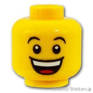レゴ パーツ ばら売り #3626pb1354 ミニフィグ デュアルヘッド - 笑顔 / 泣き顔：イ...