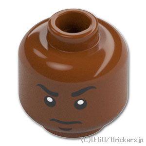 レゴ パーツ ばら売り #3626pb1420 ミニフィグ デュアルヘッド - 片まゆ上げの食いしば...