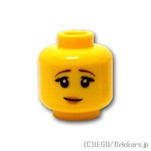 レゴ パーツ ばら売り #3626pb1571 ミニフィグ ヘッド - ピーチリップの困った笑顔と驚...