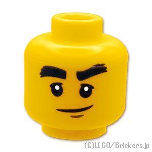 レゴ パーツ ばら売り #3626pb1893 ミニフィグ デュアルヘッド - 笑顔のコール/怒り顔...