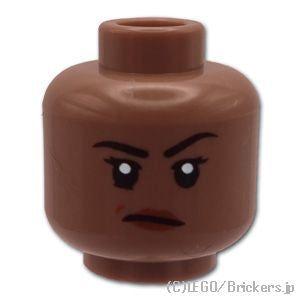 レゴ パーツ ばら売り #3626pb3168 ミニフィグ デュアルヘッド - 片眉上げしかめっ面 ...