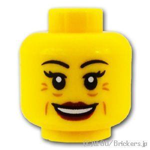 レゴ パーツ ばら売り #3626pb3229 ミニフィグ デュアルヘッド - 上品なおば様 / 驚...