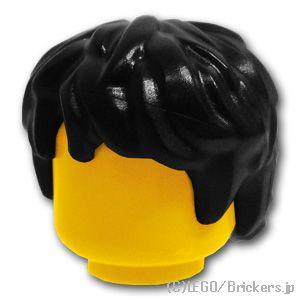 レゴ パーツ ばら売り #36762 ミニフィグ ヘア - ボサボサのショートヘア：ブラック | L...