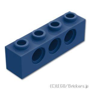 レゴ パーツ ばら売り #3701 テクニック ブロック 1 x 4 - 3ホール：ダークブルー |...