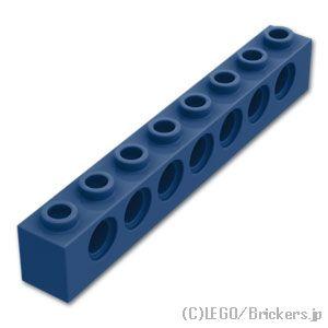 レゴ パーツ ばら売り #3702 テクニック ブロック 1 x 8 - 7ホール：ダークブルー |...