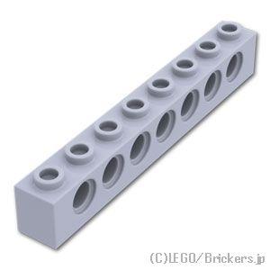 レゴ パーツ ばら売り #3702 テクニック ブロック 1 x 8 - 7ホール：グレー | LE...