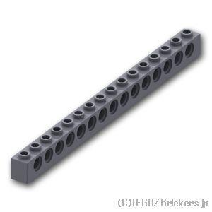 レゴ パーツ ばら売り #3703 テクニック ブロック 1 x 16 - 15ホール：ダークグレー...