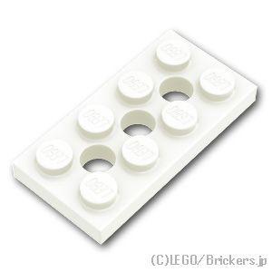 レゴ パーツ ばら売り #3709b テクニック プレート 2 x 4 - 3ホール：ホワイト | ...