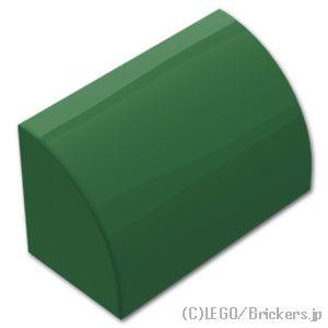 レゴ パーツ ばら売り #37352 スロープ カーブ 1 x 2：ダークグリーン | LEGOの部...