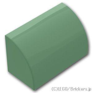 レゴ パーツ ばら売り #37352 スロープ カーブ 1 x 2：サンドグリーン | LEGOの部...