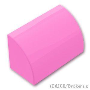 レゴ パーツ ばら売り #37352 スロープ カーブ 1 x 2：ブライトピンク | LEGOの部...