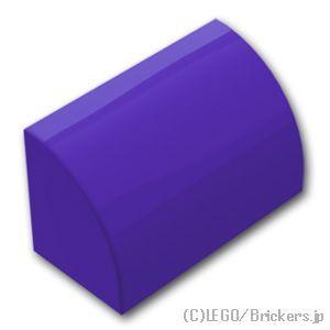 レゴ パーツ ばら売り #37352 スロープ カーブ 1 x 2：ダークパープル | LEGOの部...