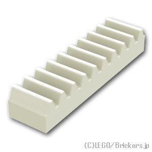 レゴ テクニック パーツ ばら売り #3743 ギア ラック 1 x 4：ホワイト | LEGOの部...