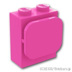 レゴ パーツ ばら売り #37452 ブロック 1 x 2 x 2 - ペーパー / フォトホルダー：ダークピンク | LEGOの部品