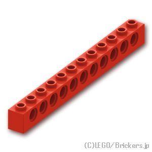 レゴ パーツ ばら売り #3895 テクニック ブロック 1 x 12 - 11ホール：レッド | ...