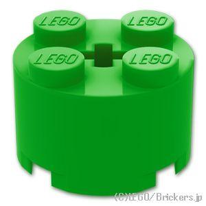 レゴ パーツ ばら売り #3941 ラウンド ブロック 2 x 2：ブライトグリーン | LEGOの...