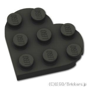 レゴ パーツ ばら売り #39613 プレート ラウンド 3 x 3 - ハート：ブラック | LE...