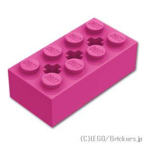 レゴ パーツ ばら売り #39789 テクニック ブロック 2 x 4 - 3軸穴：マゼンタ | L...
